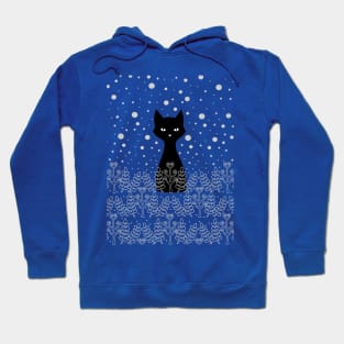 Black Snow Cat Hoodie